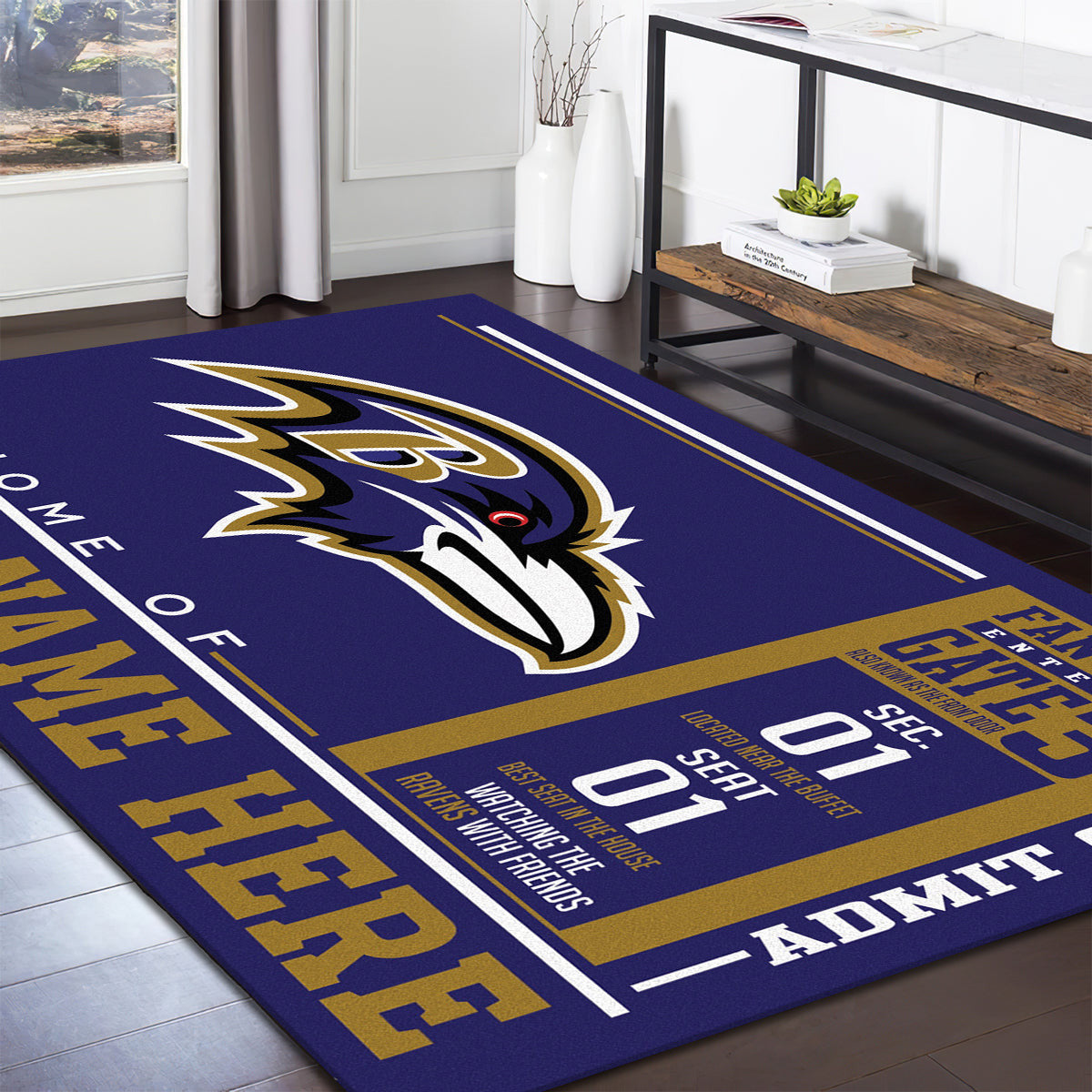 Baltimore Ravens teppich, teppiche - outdoor teppich, teppich wohnzimmer , Küchenteppich, kinderzimmer, modern