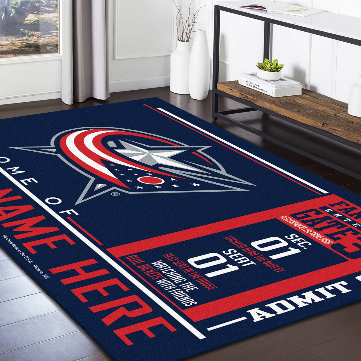 Columbus Blue Jackets teppich, teppiche - Kolumbusblaue Jacken outdoor teppich, teppich wohnzimmer , Küchenteppich, kinderzimmer, modern