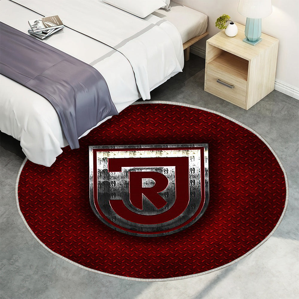 Jahn Fc Regensburg Teppich Rund, Teppiche - Rotes Metall Outdoor Teppich Rund, Bundesliga 2 Teppich Wohnzimmer, Carpet, Rug