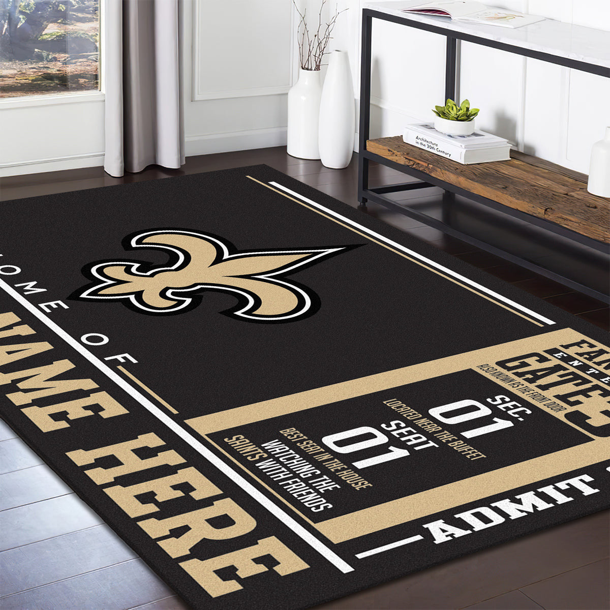 New Orleans Saints teppich, teppiche - outdoor teppich, teppich wohnzimmer , Küchenteppich, kinderzimmer, modern