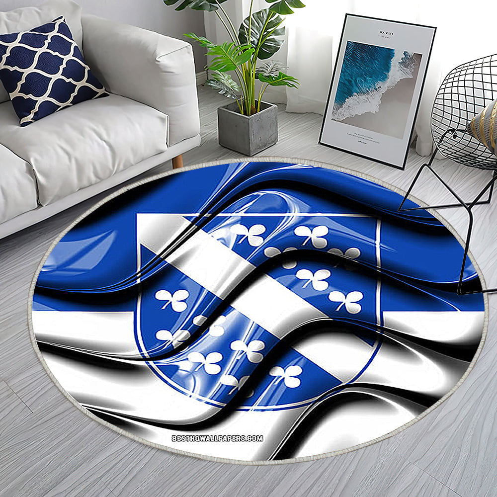 Kassel Flag Städte Deutschlands Teppich Rund, Teppiche - Europa Outdoor Teppich Rund, Flagge Von Kassel Teppich Wohnzimmer, Carpet, Rug
