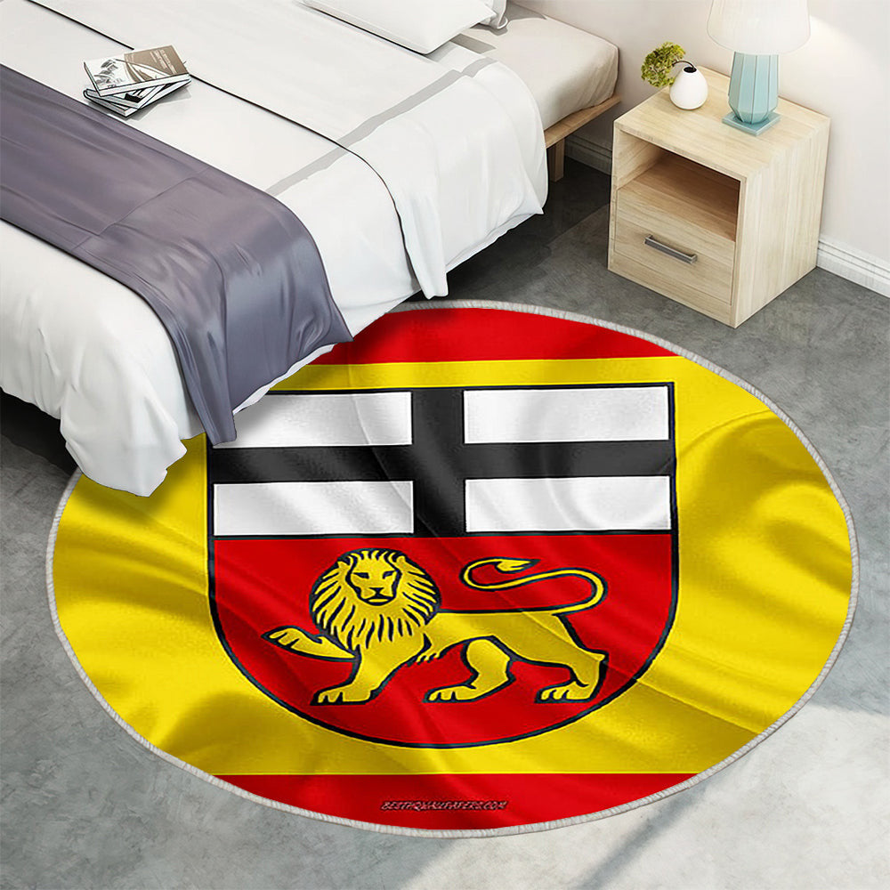 Bonn Flag Seideneffekt Teppich Rund, Teppiche - Seidenfahne Outdoor Teppich Rund, Deutsche Stadt Teppich Wohnzimmer, Carpet, Rug