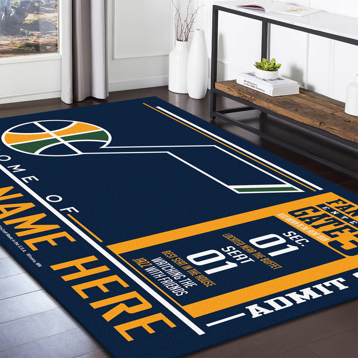 Utah Jazz teppich, teppiche - outdoor teppich, teppich wohnzimmer , Küchenteppich, kinderzimmer, modern