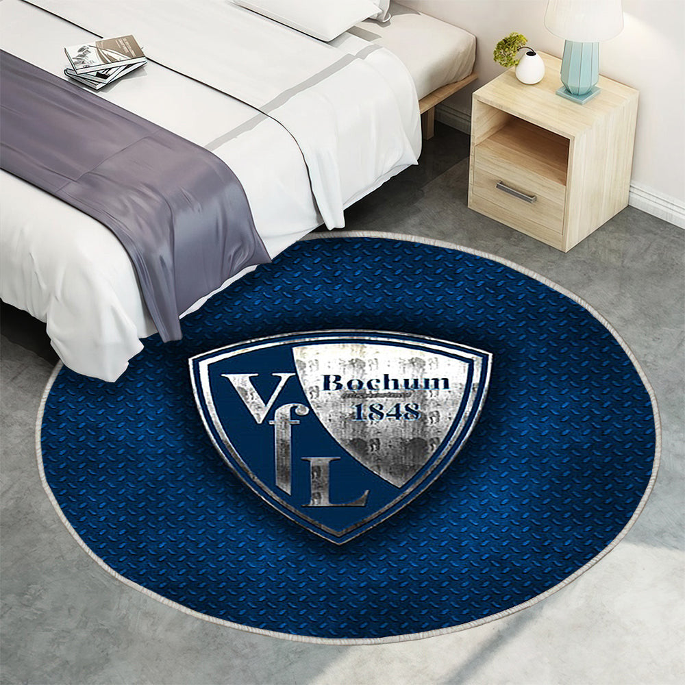 Bochumer Fc Teppich Rund, Teppiche - Blaues Metall Outdoor Teppich Rund, Bundesliga 2 Teppich Wohnzimmer, Carpet, Rug