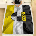 Balingen Flag Silk Texture Kuscheldecke - Silk Flag German City Balingen Fleecedecke, Germany Europe Flag Of Balingen Decken, Kuschel Decken