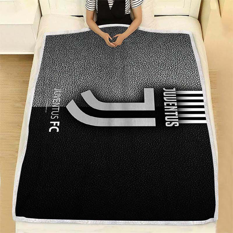 Juventus Fc Italian Football Club Kuscheldecke - New Juventus New Fleecedecke, Leather Texture Turin Italy Decken, Kuschel Decken