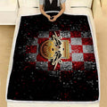 Rb Leipzig Fc Kuscheldecke - Glitter Bundesliga Red Whitebackground Fleecedecke, Soccer Rb Leipzig German Football Club Decken, Kuschel Decken