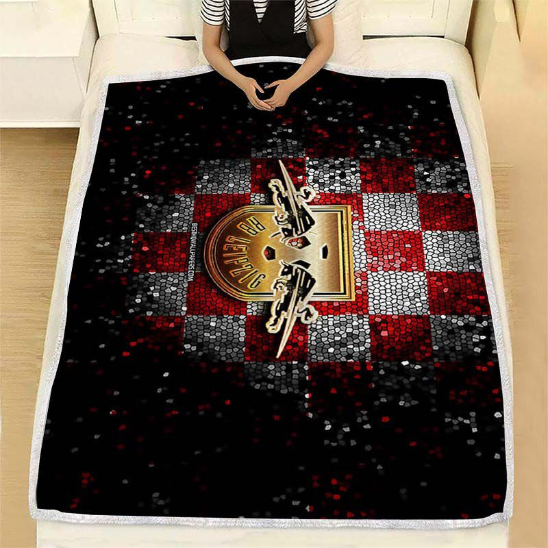 Rb Leipzig Fc Kuscheldecke - Glitter Bundesliga Red Whitebackground Fleecedecke, Soccer Rb Leipzig German Football Club Decken, Kuschel Decken